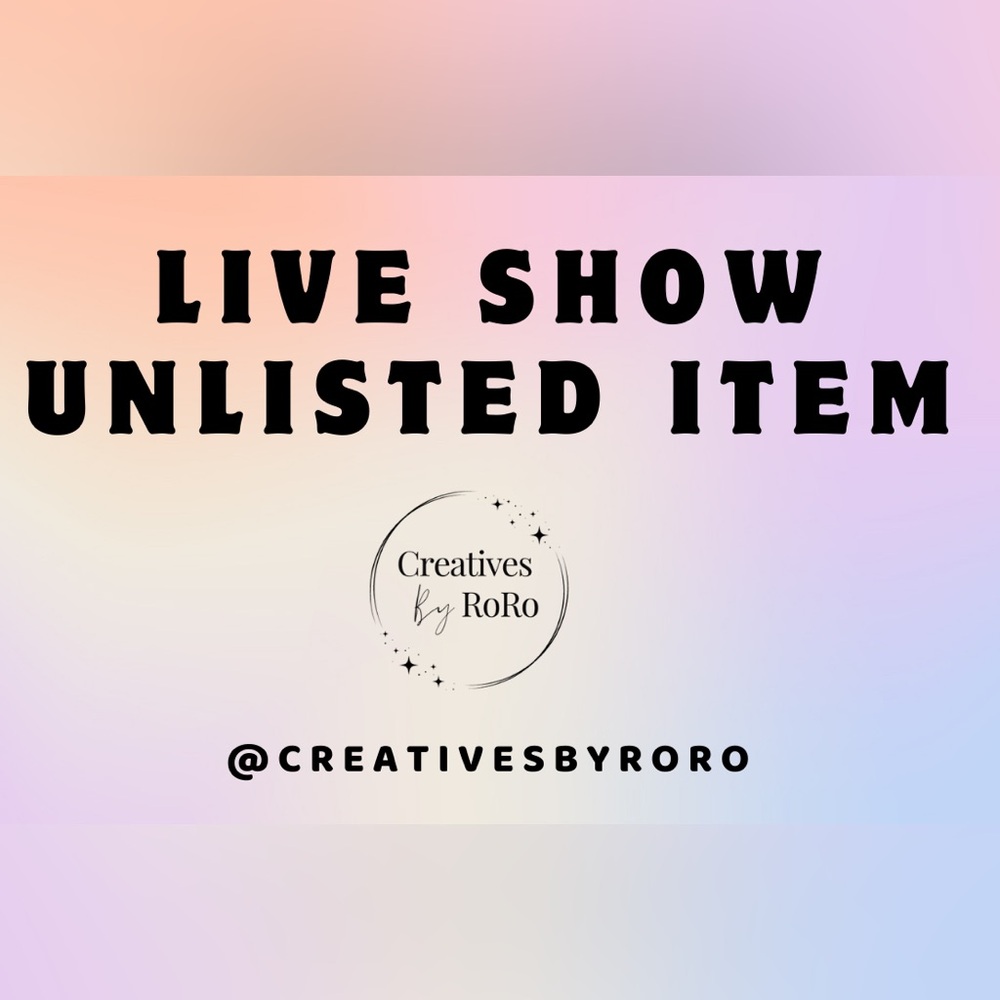 Ramla Bag Live Show Unlisted Item-as described show